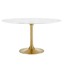 Load image into Gallery viewer, Tulip Round 54&quot; Dining Table Faux Marble