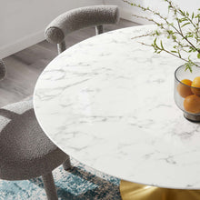 Load image into Gallery viewer, Tulip Round 54&quot; Dining Table Faux Marble