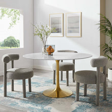 Load image into Gallery viewer, Tulip Round 54&quot; Dining Table Faux Marble
