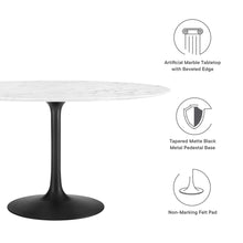 Load image into Gallery viewer, Tulip Round 54&quot; Dining Table Faux Marble