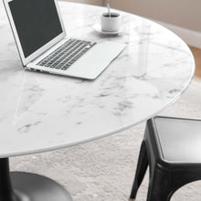 Load image into Gallery viewer, Tulip Round 54&quot; Dining Table Faux Marble