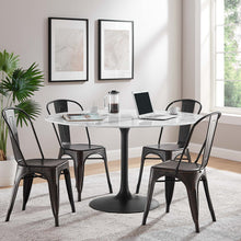 Load image into Gallery viewer, Tulip Round 54&quot; Dining Table Faux Marble