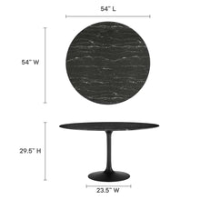 Load image into Gallery viewer, Tulip Round 54&quot; Dining Table Faux Marble