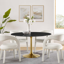 Load image into Gallery viewer, Tulip Round 54&quot; Dining Table Faux Marble