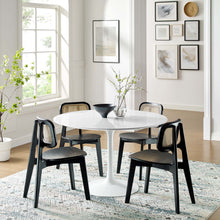 Load image into Gallery viewer, Tulip Round 48&quot; Dining Table White Top White Base