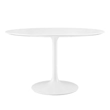 Load image into Gallery viewer, Tulip Round 48&quot; Dining Table White Top White Base