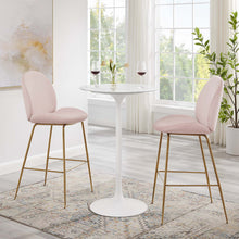 Load image into Gallery viewer, Tulip Bar Table White Top With White with Base