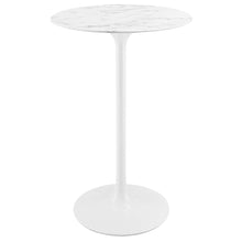 Load image into Gallery viewer, Tulip Bar Table White Top With White with Base