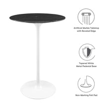Load image into Gallery viewer, Tulip bar table marble top
