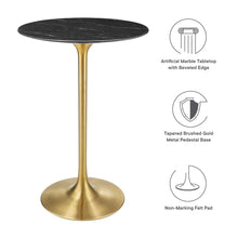 Load image into Gallery viewer, Tulip bar table marble top