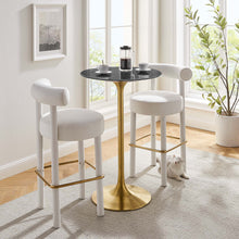 Load image into Gallery viewer, Tulip bar table marble top