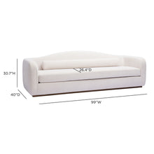 Load image into Gallery viewer, Camille 99" Sofa - Cream - Image 6