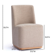 Load image into Gallery viewer, Melissa Performance Fabric Rolling Dining Chair