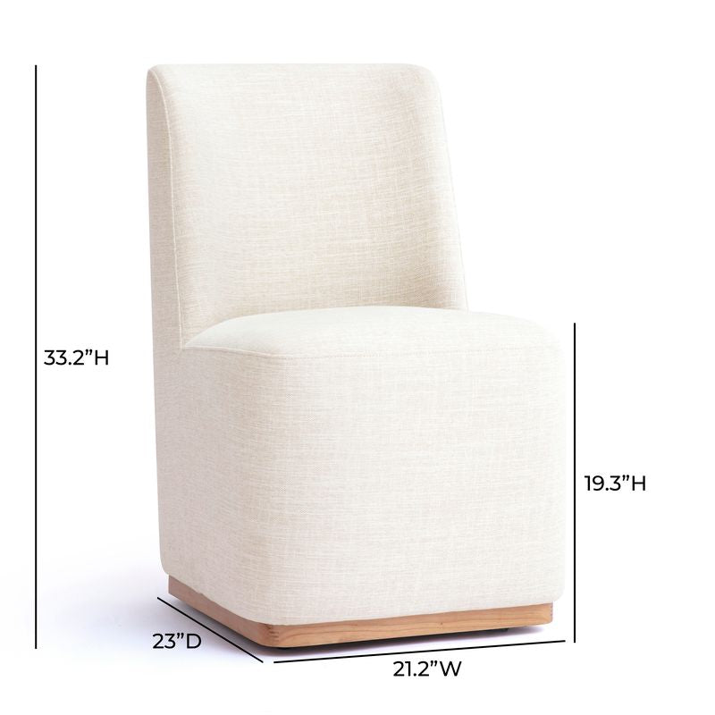 Melissa Performance Fabric Rolling Dining Chair