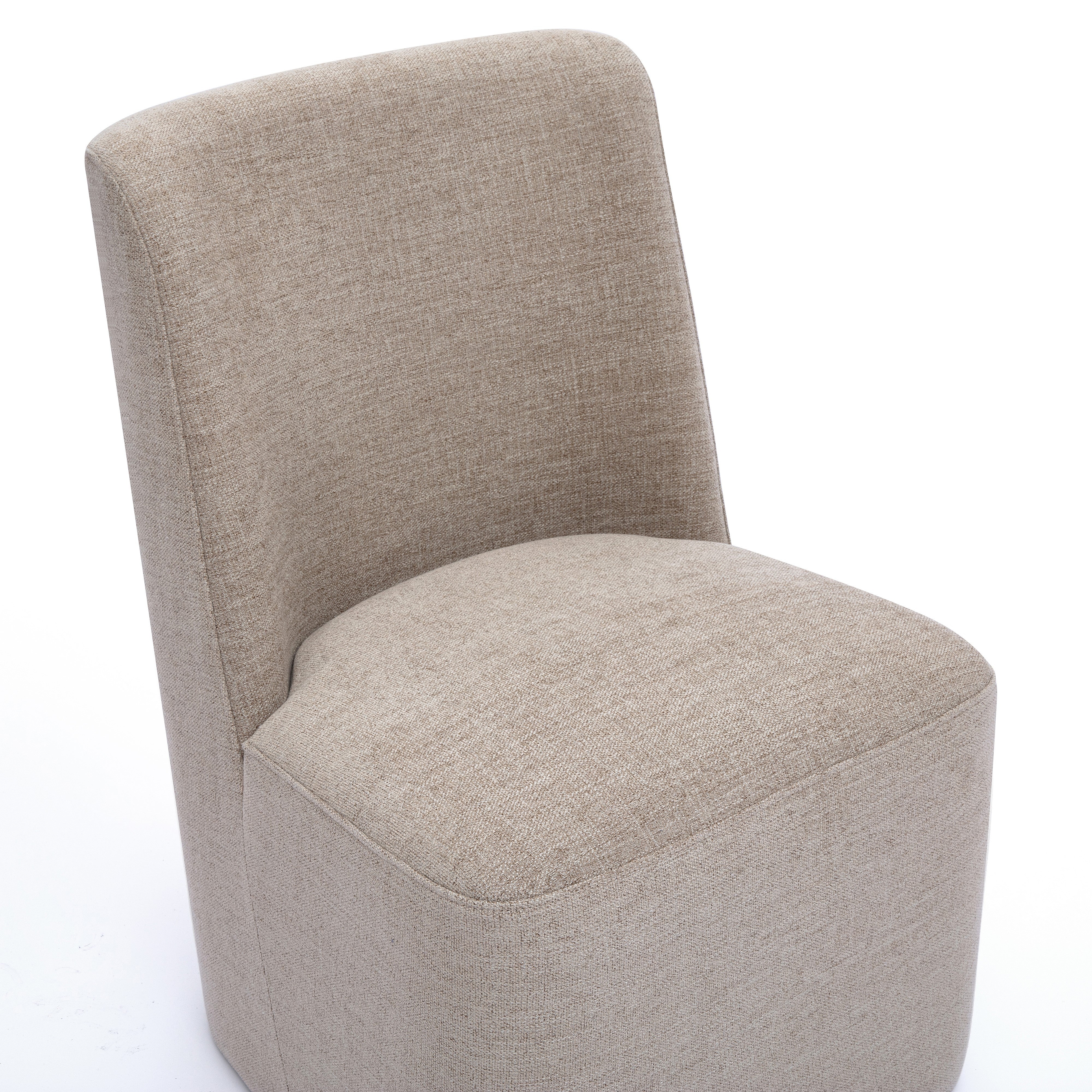 Melissa Performance Fabric Rolling Dining Chair