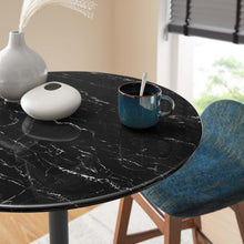 Load image into Gallery viewer, tulip bar table black top with black base