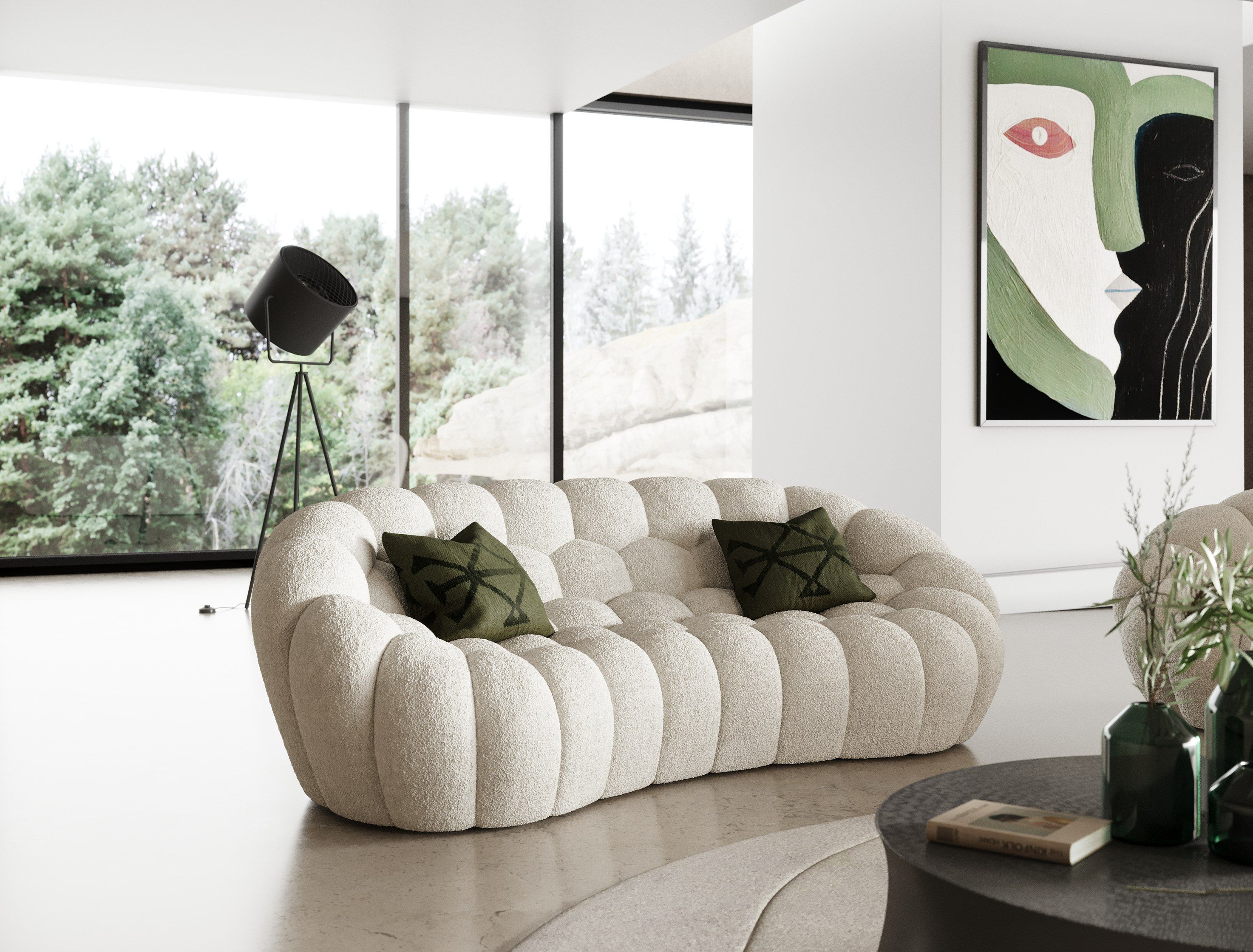 Curvy Bubble Loveseat