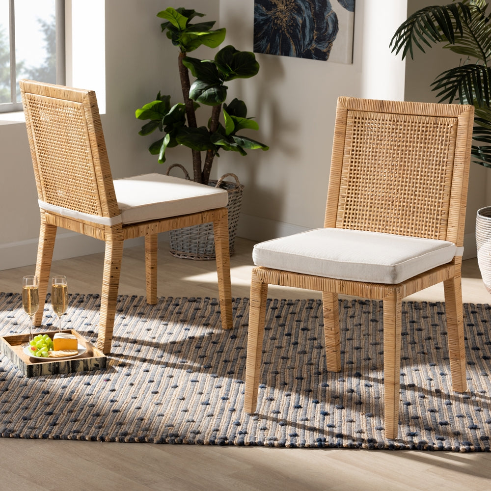 Holland Rattan Dining Chairs (Set of 2)