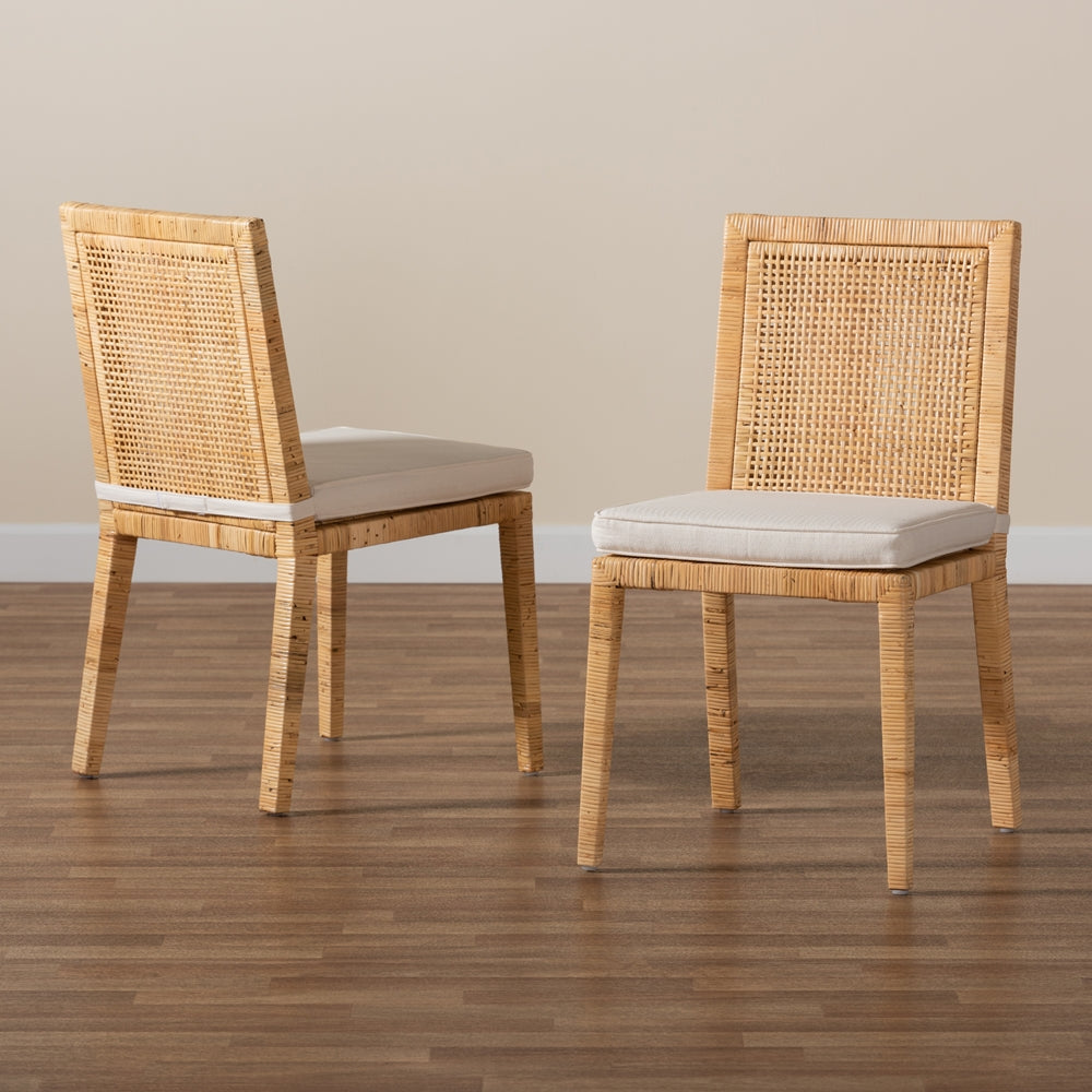 Holland Rattan Dining Chairs (Set of 2)