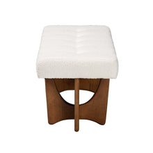 Load image into Gallery viewer, Alma Tufted Boucle and Walnut Bench