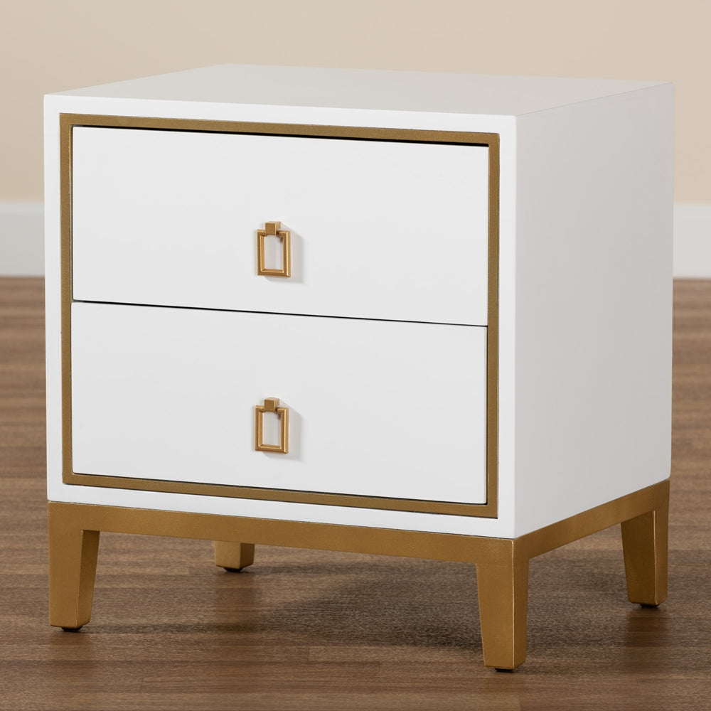 Martin Modern Glam and Lux Wood Nightstand