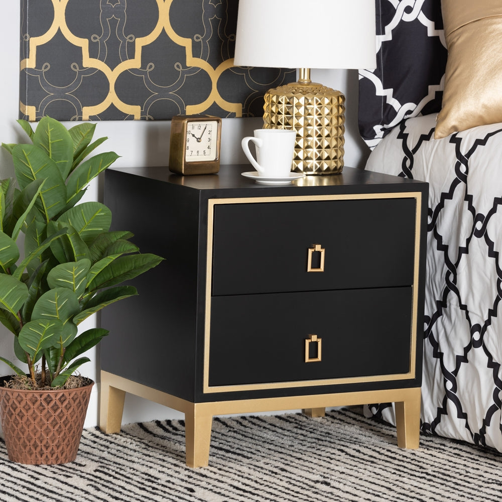 Martin Modern Glam and Lux Wood Nightstand