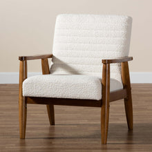 Load image into Gallery viewer, Basel Boucle and Walnut Armchair
