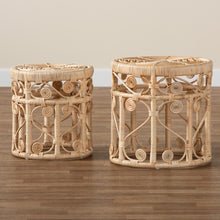 Load image into Gallery viewer, Sarnia Rattan 2-Piece Nesting End Table Set