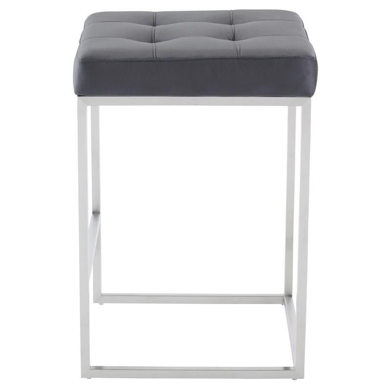 Chi Counter Stool in Brushed Stainless