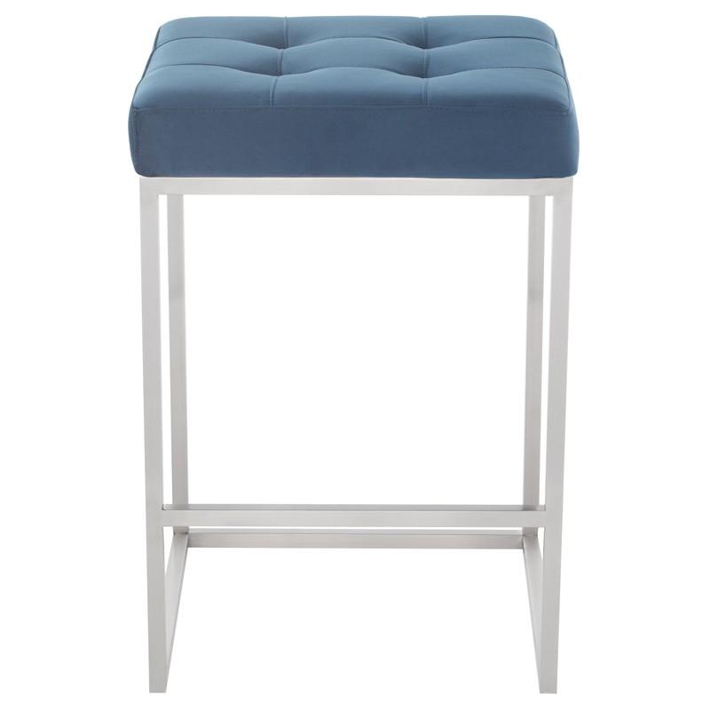 Chi Counter Stool in Brushed Stainless