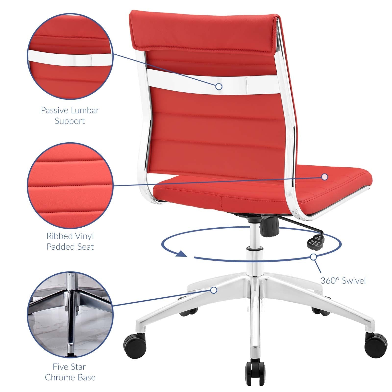 Deluxe Armless Mid Back Office Chair