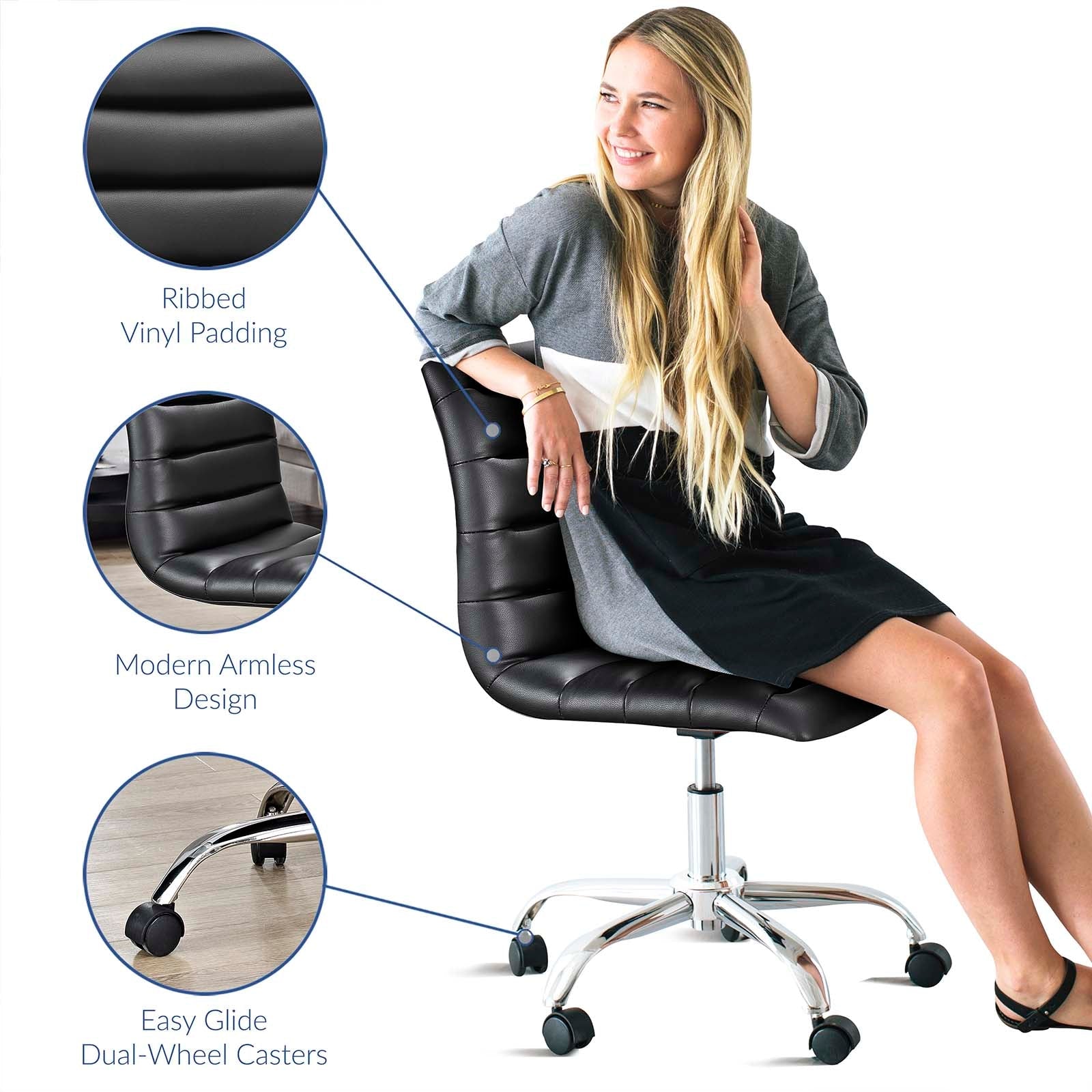 Nova Armless Mid Back Office Chair