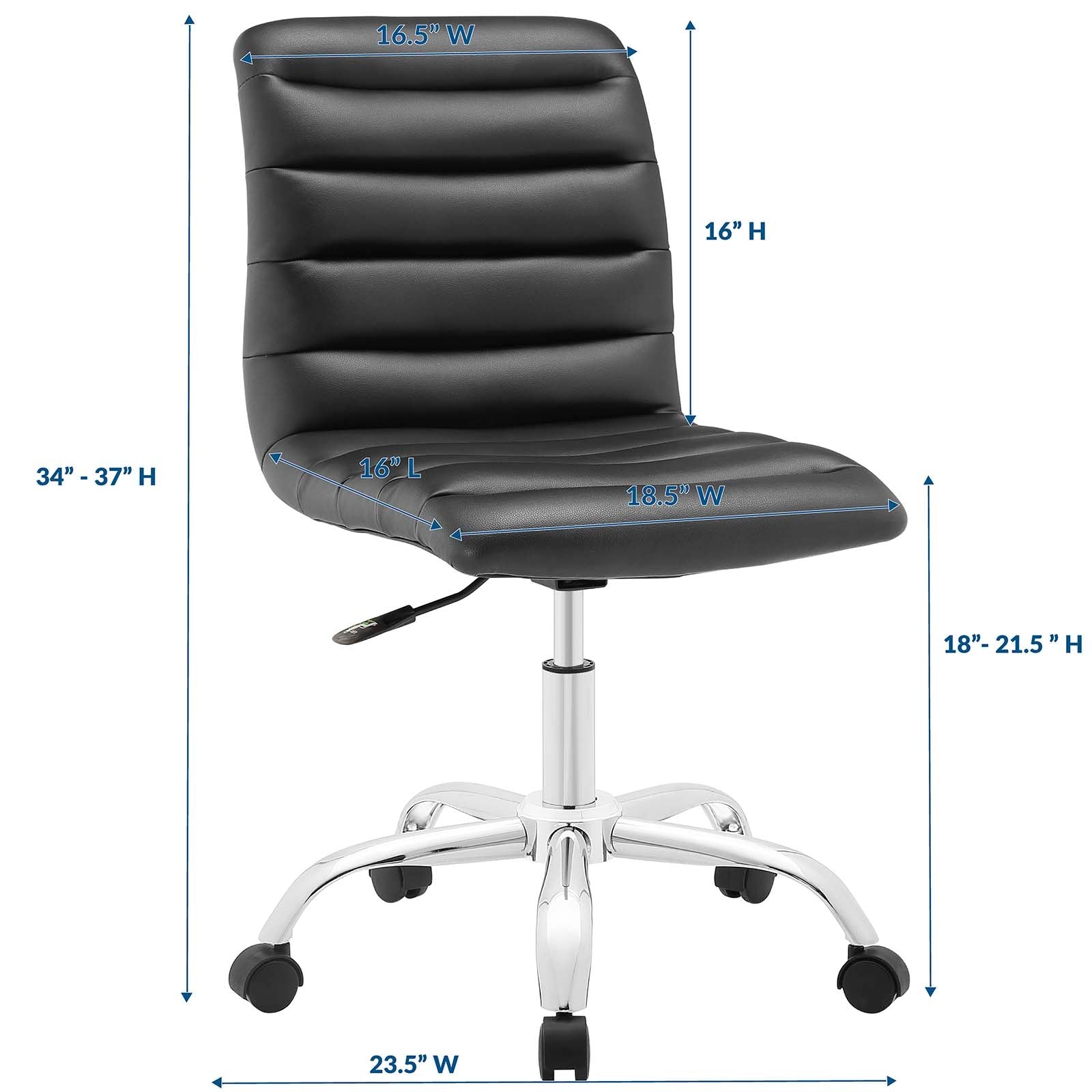 Nova Armless Mid Back Office Chair