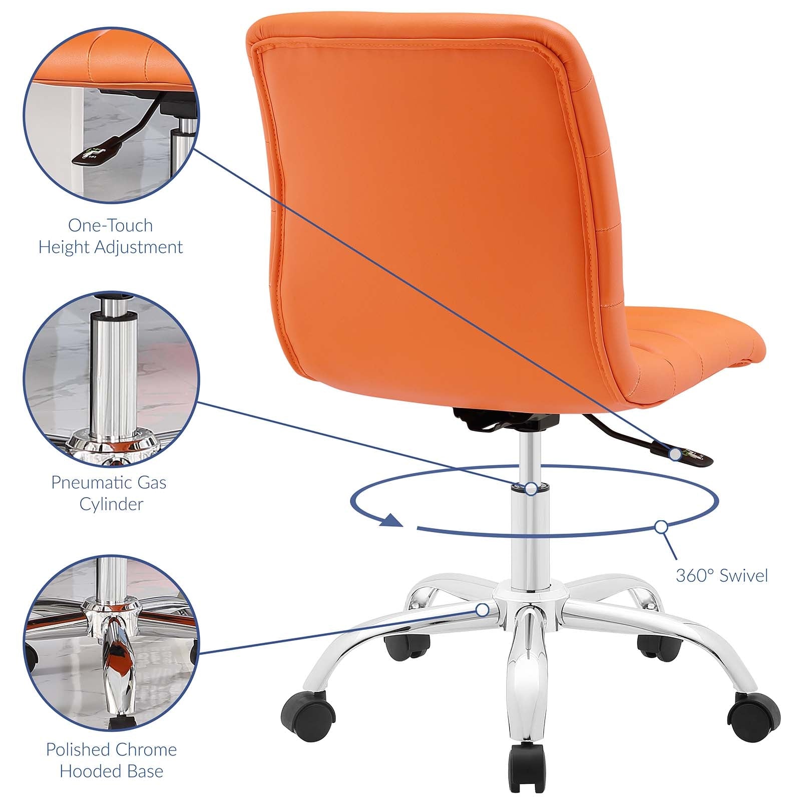 Nova Armless Mid Back Office Chair