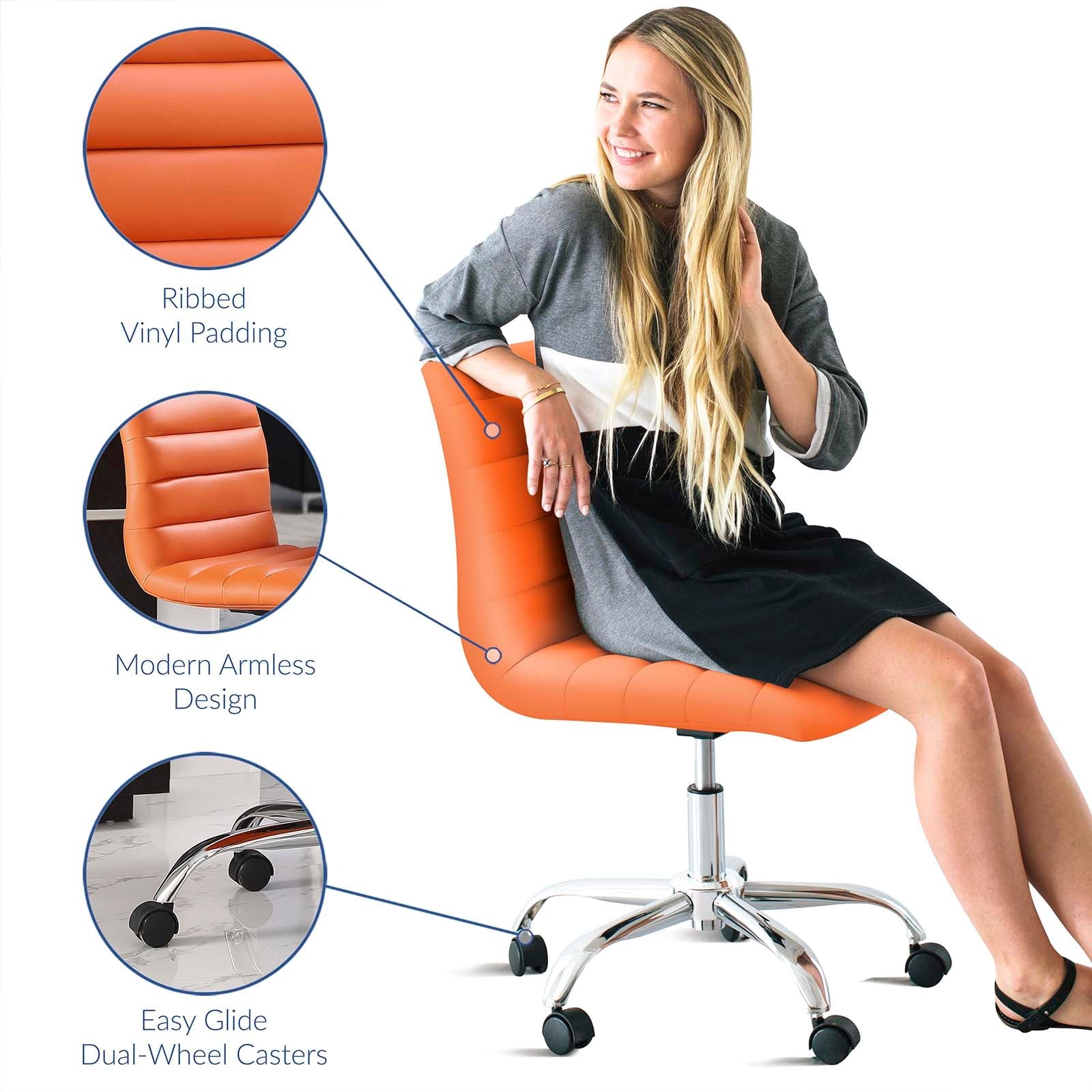 Nova Armless Mid Back Office Chair