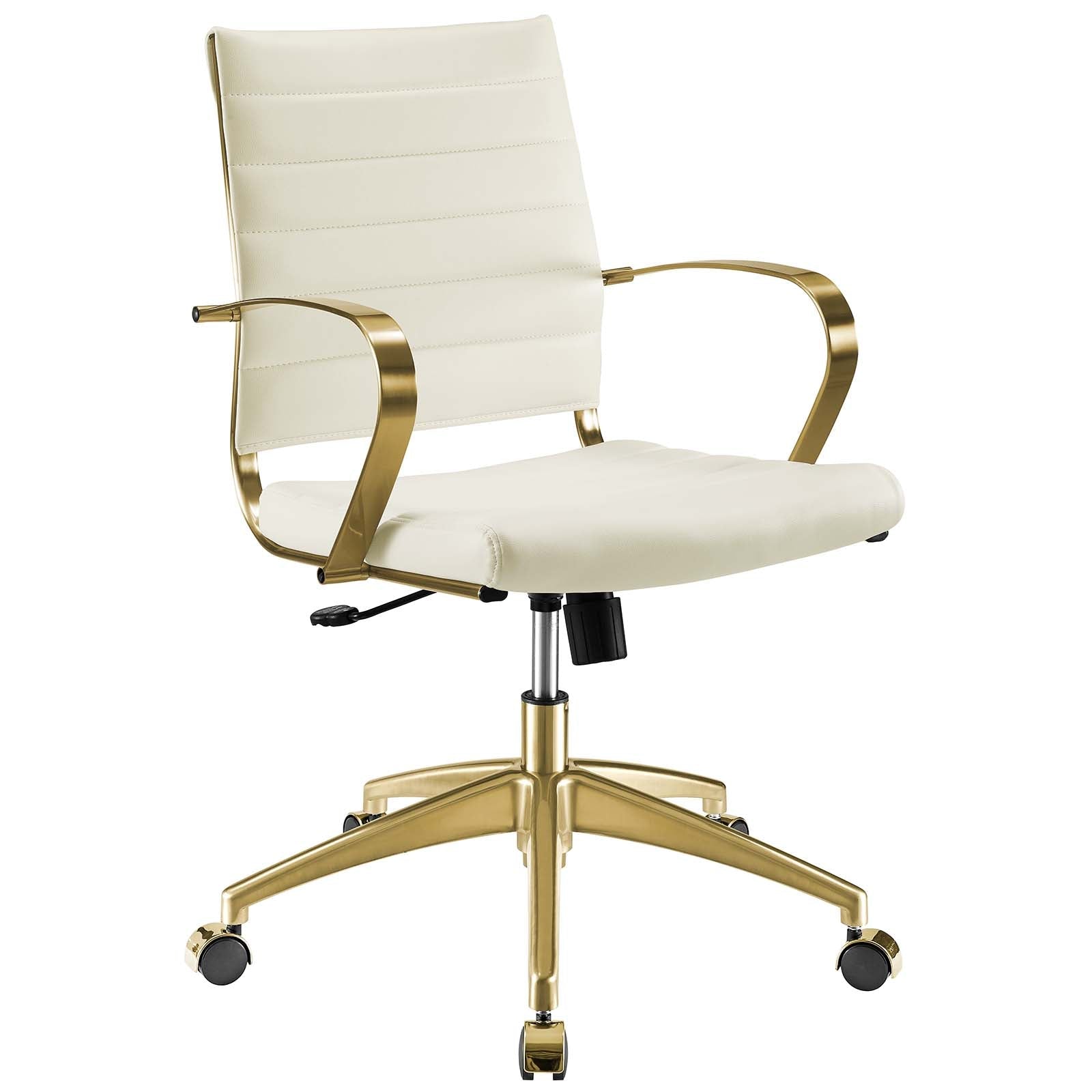 Deluxe Gold Stainless Steel Midback Office Chair