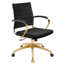 Load image into Gallery viewer, Deluxe Mid Back Velvet Office Chair Gold