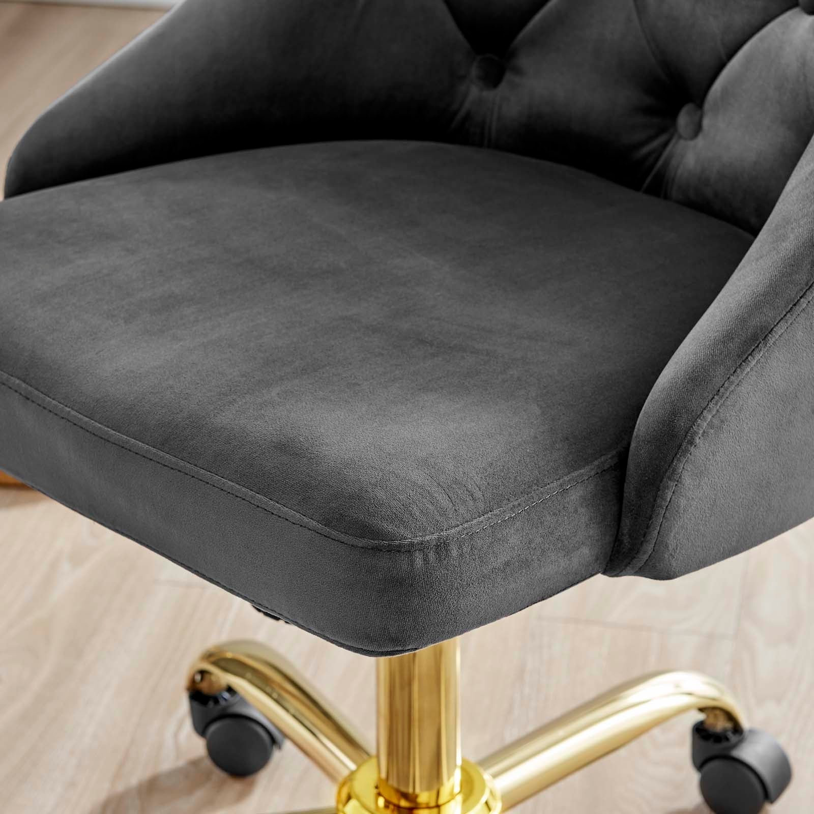 Loft Tufted Office Chair Gold