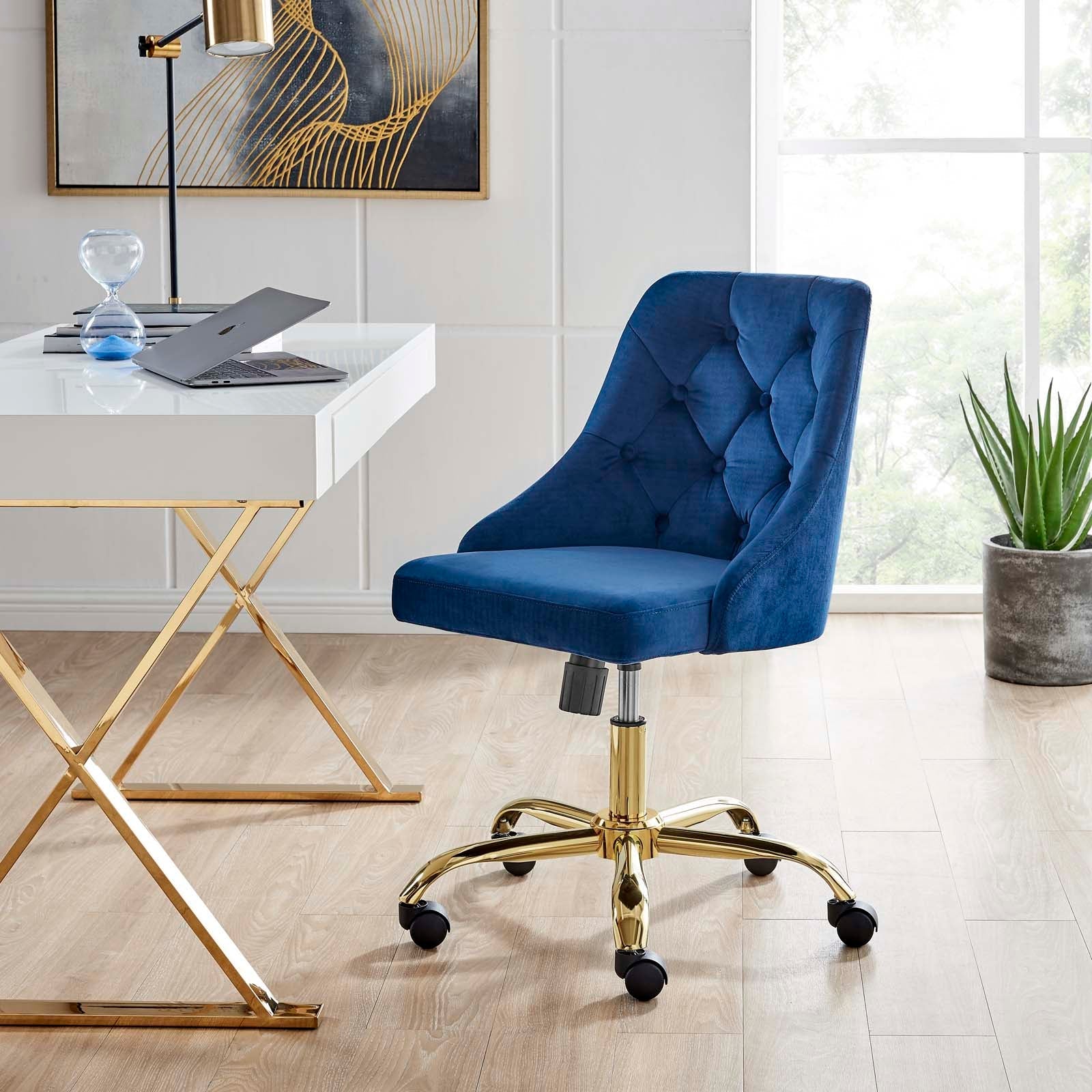 Loft Tufted Office Chair Gold