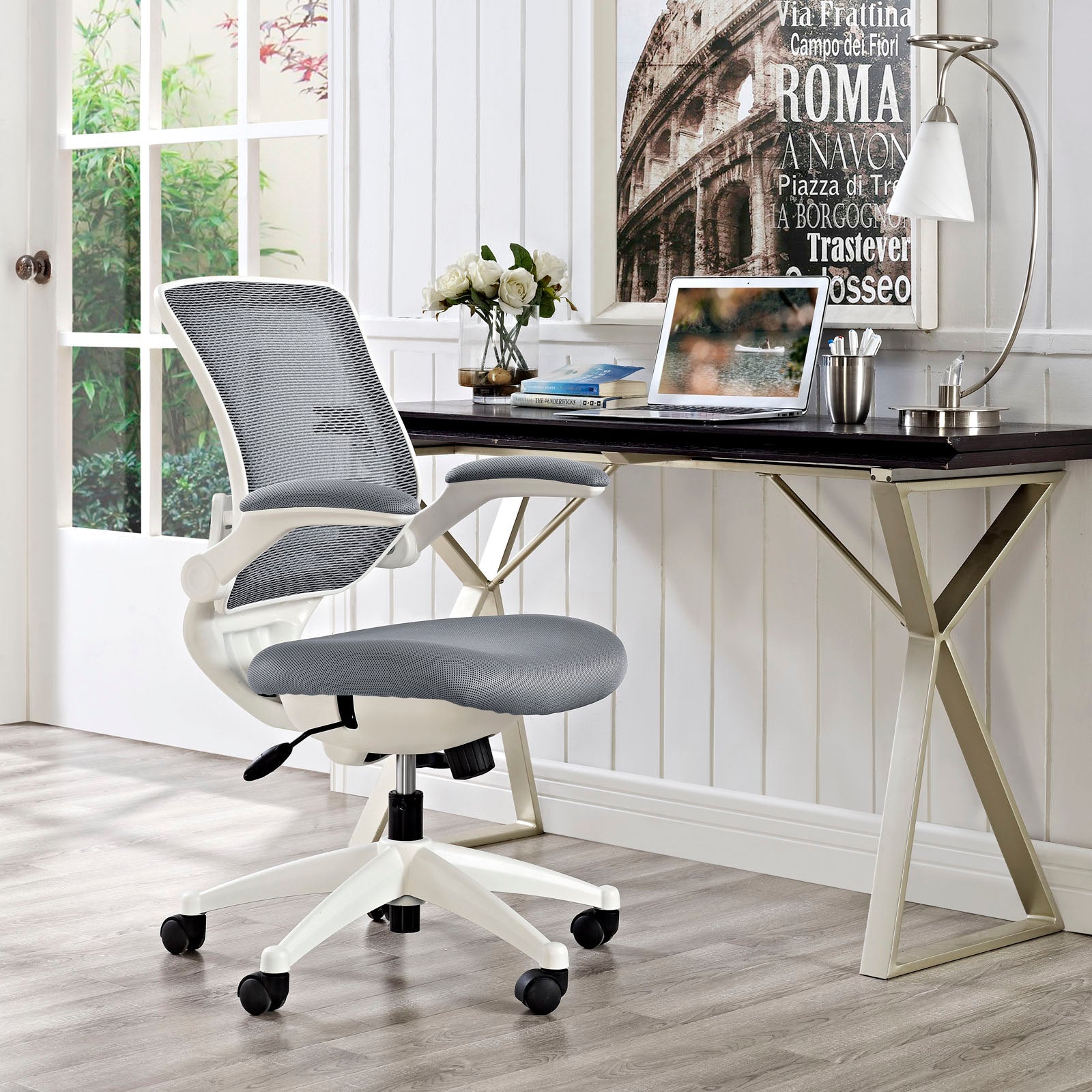 Performance White Frame Office Chair