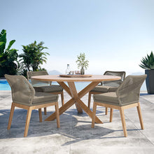 Load image into Gallery viewer, Tortuga 5-Piece Outdoor Patio Teak Wood Dining Set