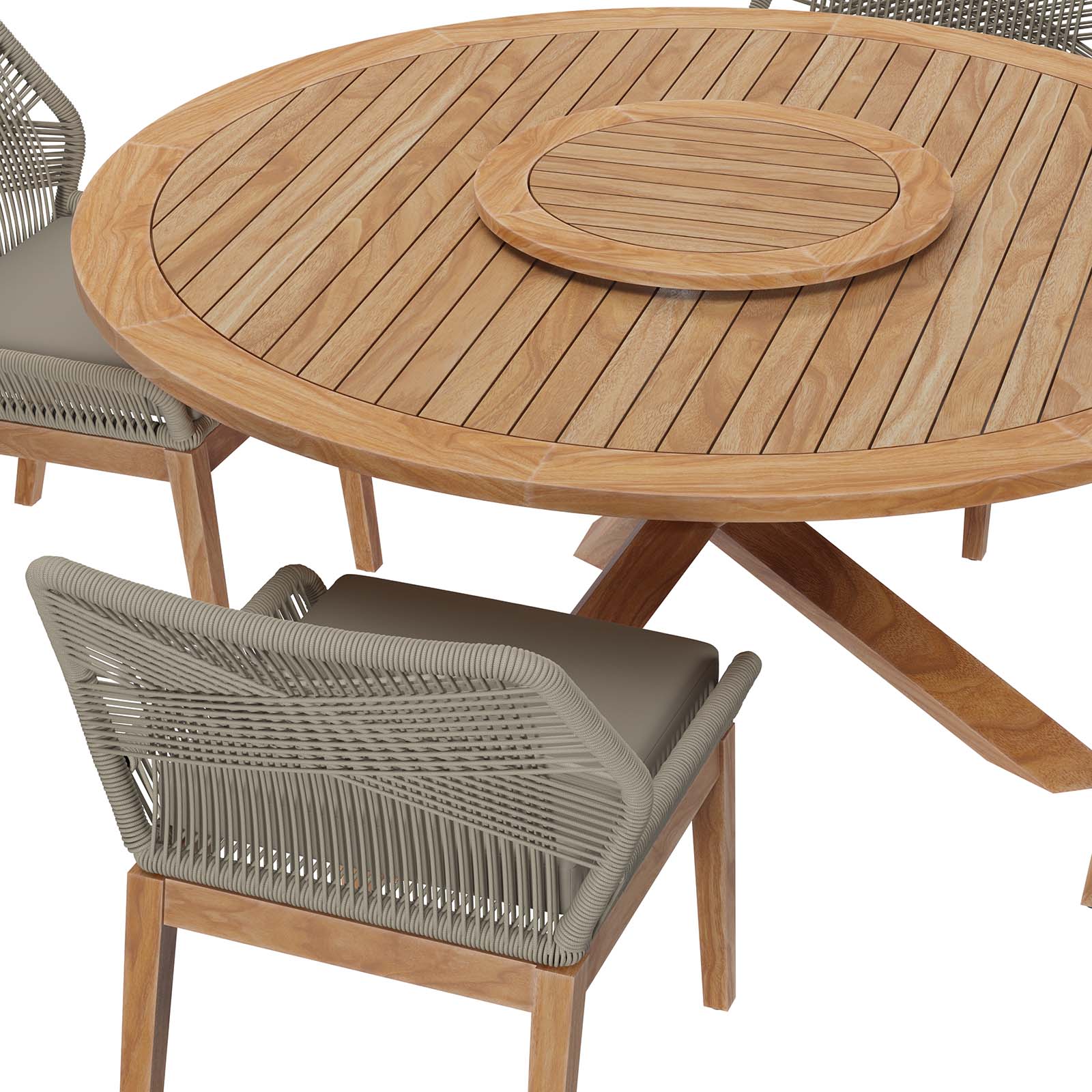 Tortuga 5-Piece Outdoor Patio Teak Wood Dining Set