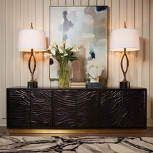 Load image into Gallery viewer, Forest Long Cabinet In Charcoal Leather
