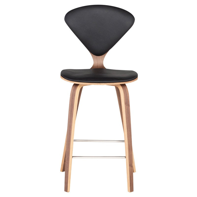 Satine Counter Stool in Leather Seat