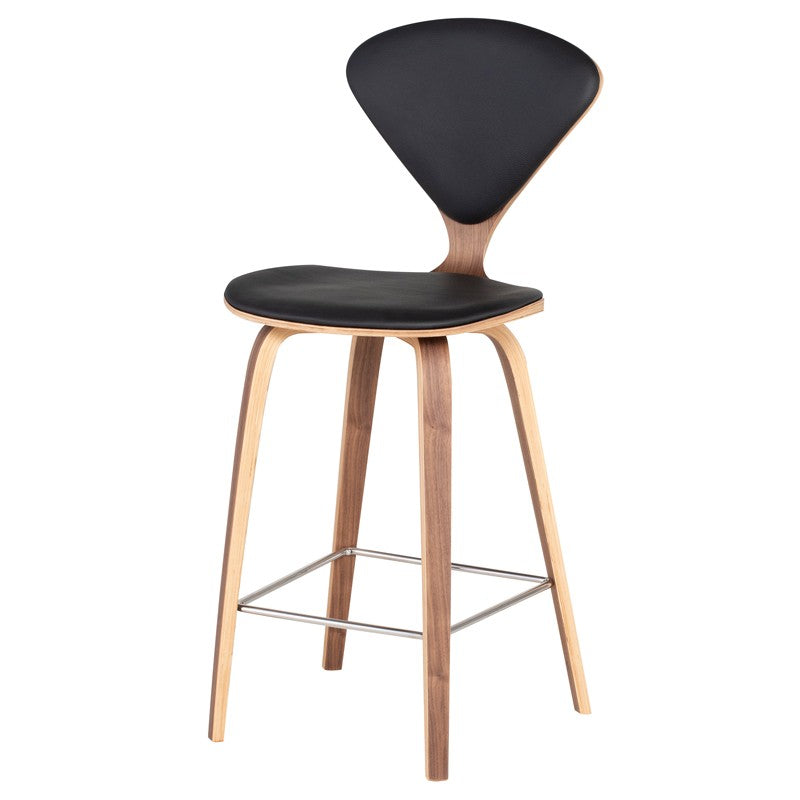 Satine Counter Stool in Leather Seat