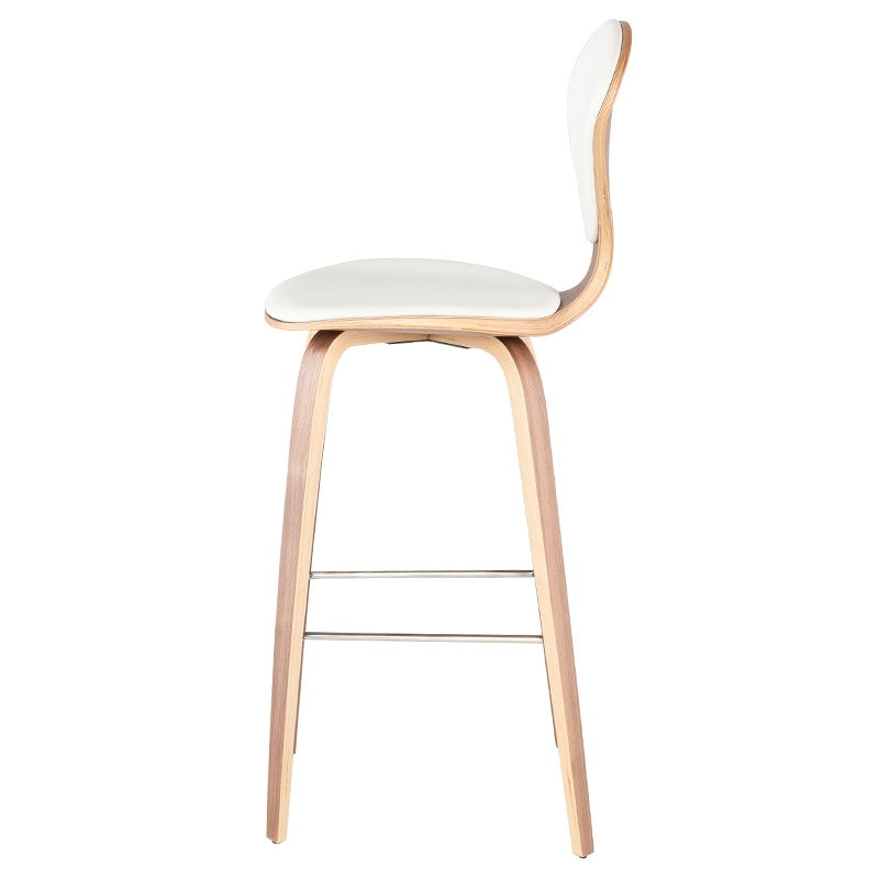 Satine Bar Stool in Leather Seat