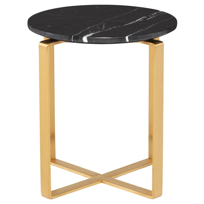 Rosa Side Table by Nuevo in White or Black Marble - Free Shipping – Luv ...