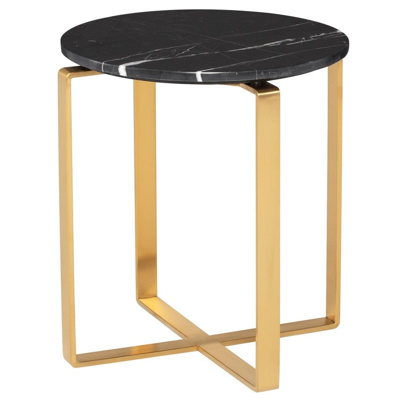 Rosa Side Table by Nuevo in White or Black Marble - Free Shipping – Luv ...