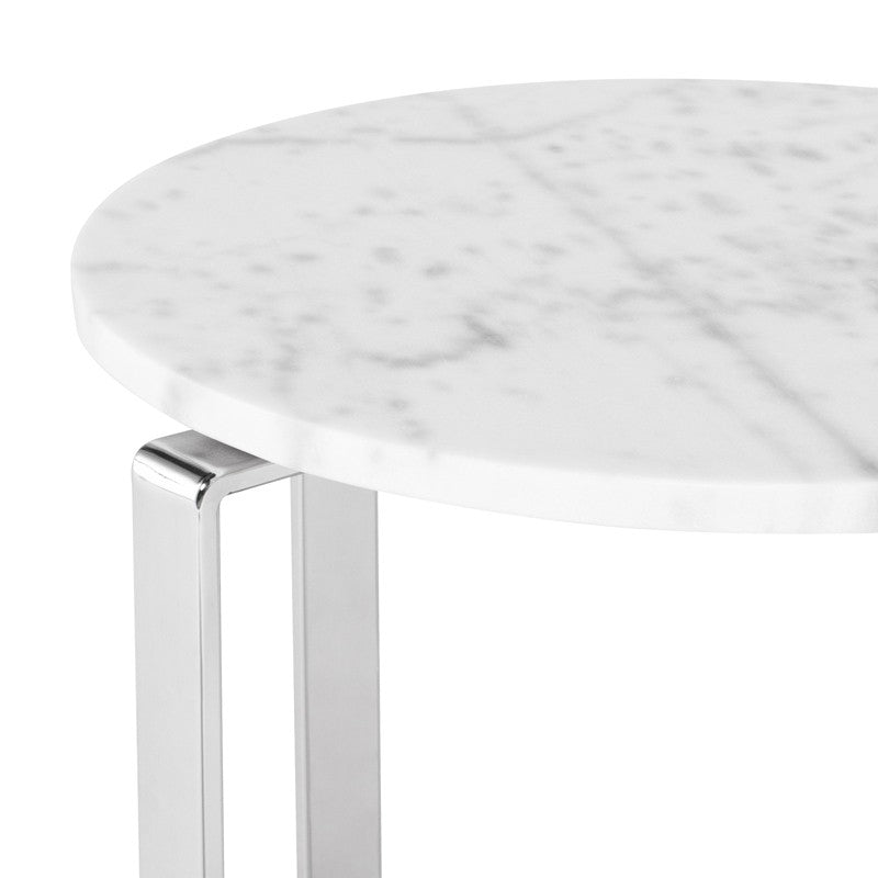 Rosa Side Table by Nuevo in White or Black Marble - Free Shipping – Luv ...