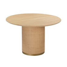 Load image into Gallery viewer, Nomad Wood and Rattan 49&quot; Round Dining Table
